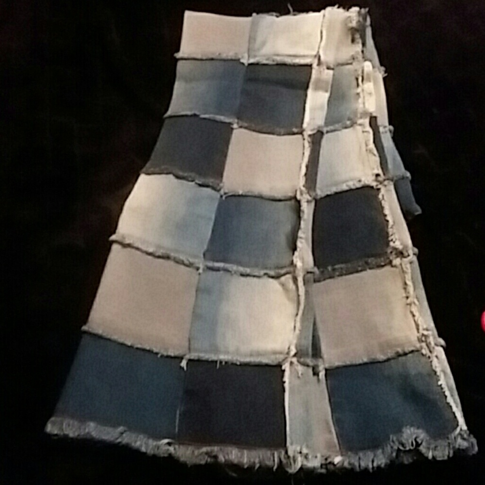 Retros 1980s Hippie Bell Bottom patchwork jeans